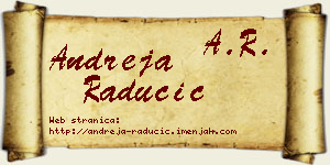 Andreja Radučić vizit kartica